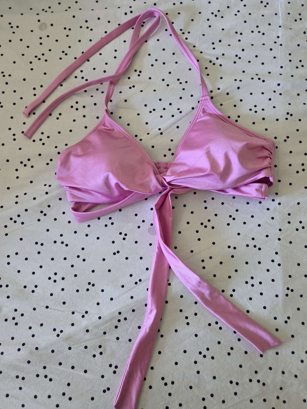 Shade & Shore Pink Halter Bikini Top Women’s 36C Lined Swimwear